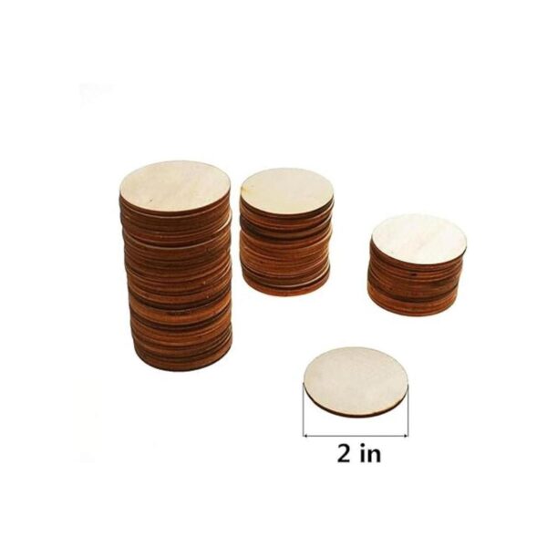 Jyongmer 100 piezas de círculo de madera sin terminar_3