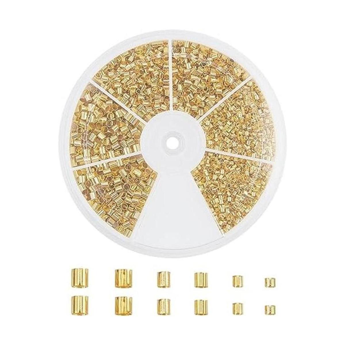 PandaHall Elite caja con cuentas en forma de tubos para