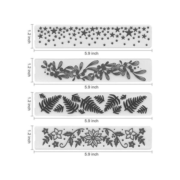 4 patrones de plástico plantillas de relieve carpetas para_2