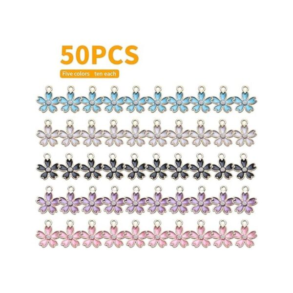 50 dijes de flor de cerezo con dije de flores esmaltadas_2