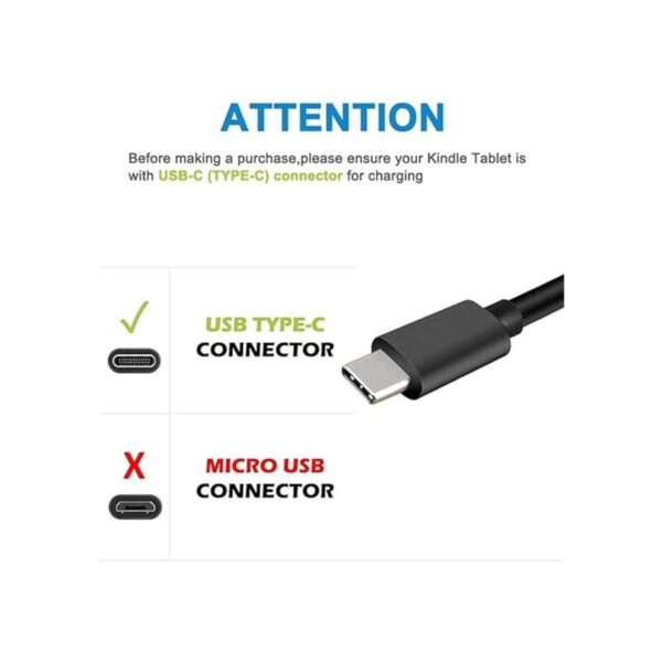 Cable cargador USB C para nueva Fire HD 8 HD 10 9 10_2