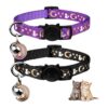2 collares de gato con campana lunas estrellas gatito