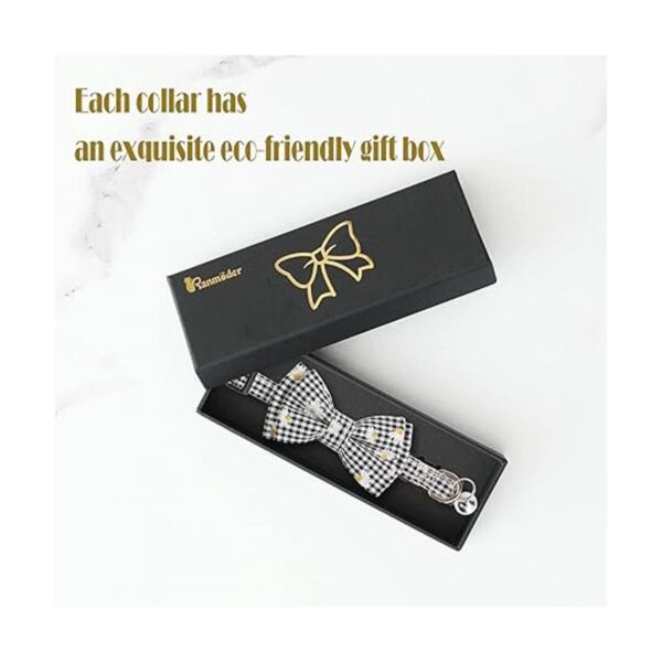 BANMODER Collar de gato con bonito lazo y campana diseño_2