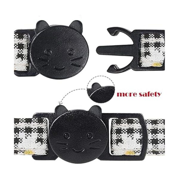 BANMODER Collar de gato con bonito lazo y campana diseño_5