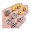 50pcs 0.630 in aleación corazón cruz encantos hueco