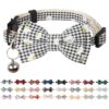 BANMODER Collar de gato con bonito lazo y campana diseño_1