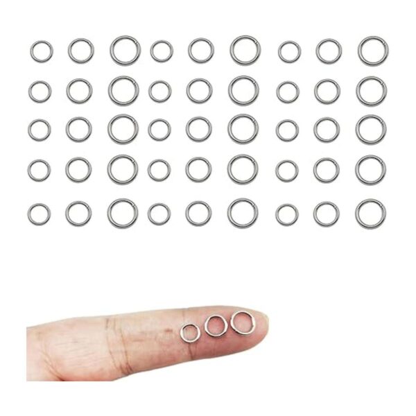 1000 anillos de acero inoxidable mezclados de 0.236 in