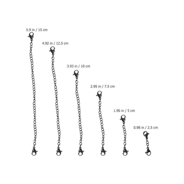 SUPVOX Extensor de collar de acero inoxidable de 6 piezas