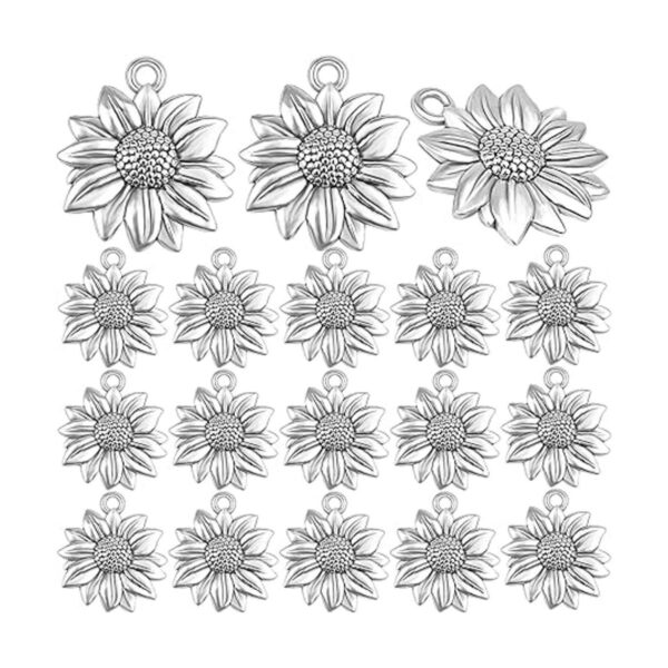60 dijes de girasol de aleación vintage para_1