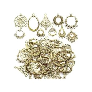 Conectores de aretes 40 piezas de 10 estilos tibetanos