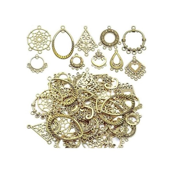 Conectores de aretes 40 piezas de 10 estilos tibetanos