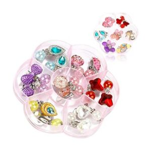 Hifot 7 pares de aretes con clip para niñas aretes de_1