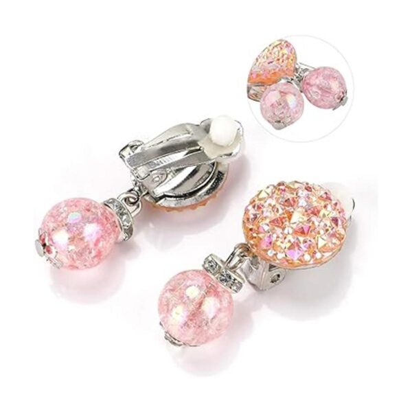 Hifot 7 pares de aretes con clip para niñas aretes de_4