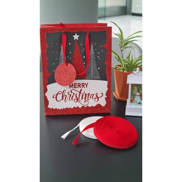Cinta de sarga de algodón de Navidad de 38 pulgadas x 10