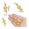 Hmjpng 32 colgantes chapados en oro con forma de serpiente