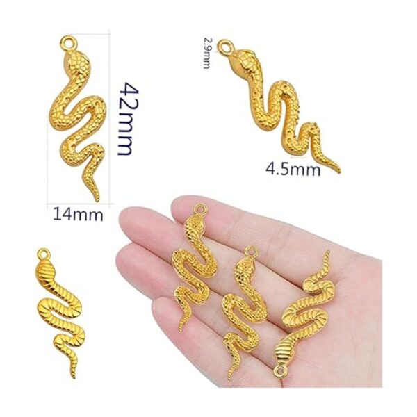Hmjpng 32 colgantes chapados en oro con forma de serpiente