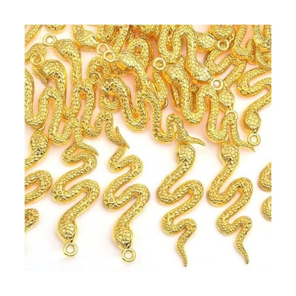 Hmjpng 32 colgantes chapados en oro con forma de serpiente