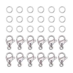 PandaHall 300 anillos de acero inoxidable 304 de 0.173 in