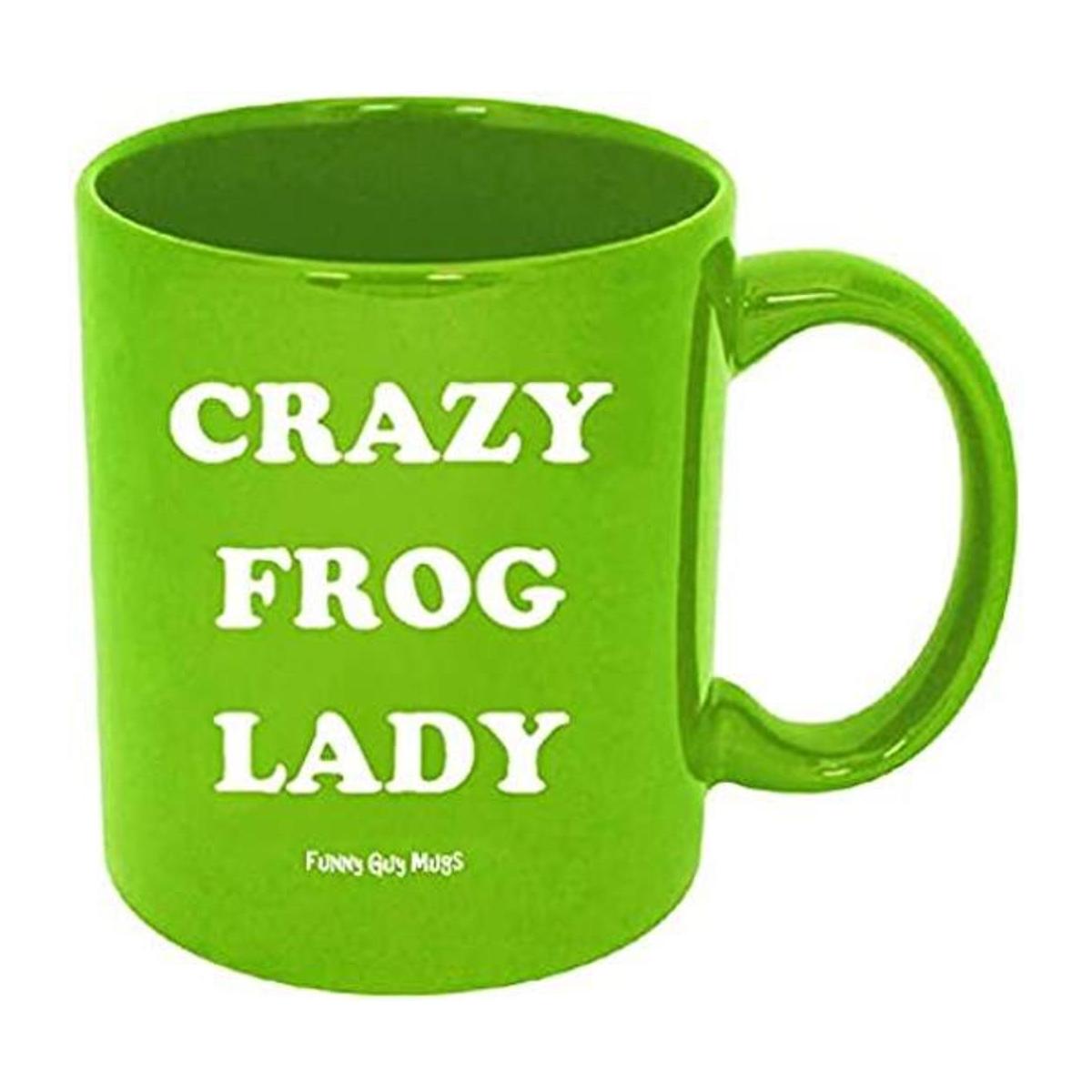 Funny Guy Tazas Crazy Frog Lady Taza de café de cerámica