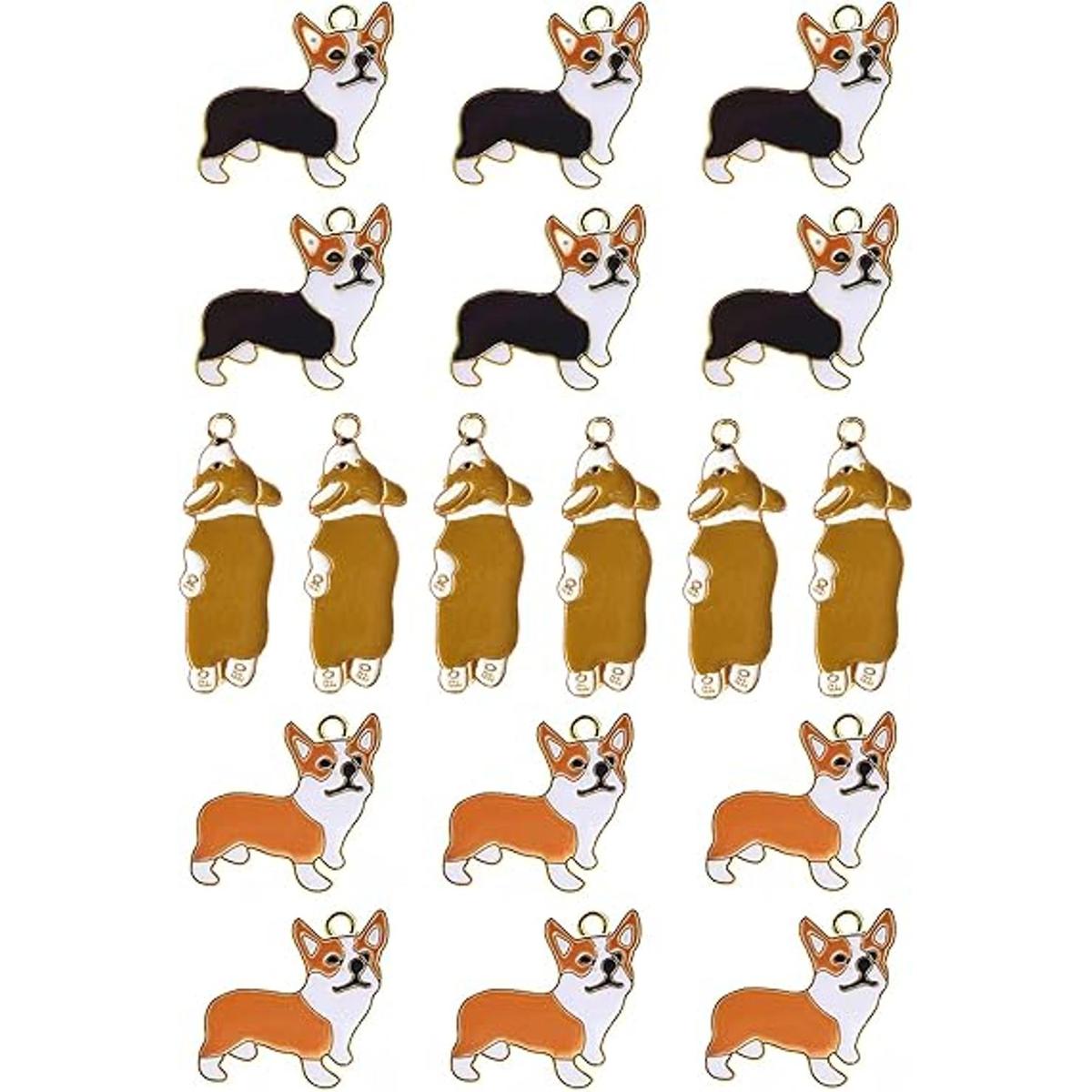 18 dijes de corgi para hacer pulseras colgantes lindos