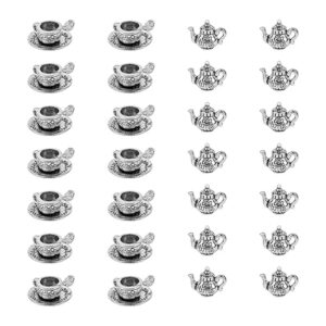 Framendino Dijes de plata para taza de té y tetera dije_1