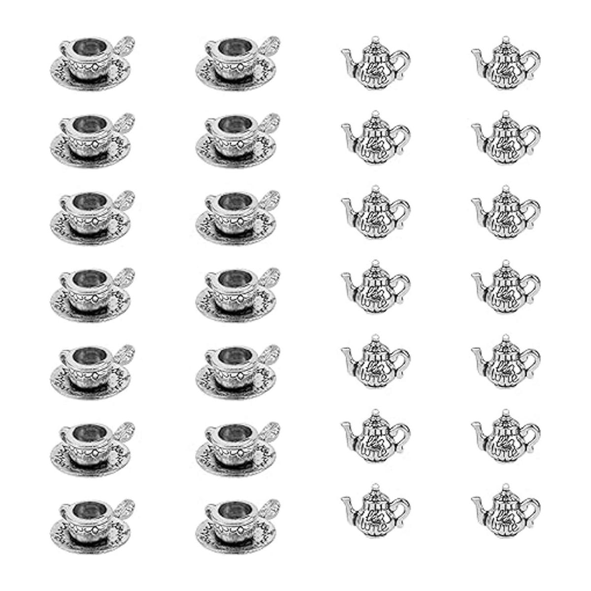 Framendino Dijes de plata para taza de té y tetera dije