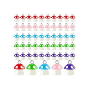 50 piezas de dije de hongo de resina de hongo para