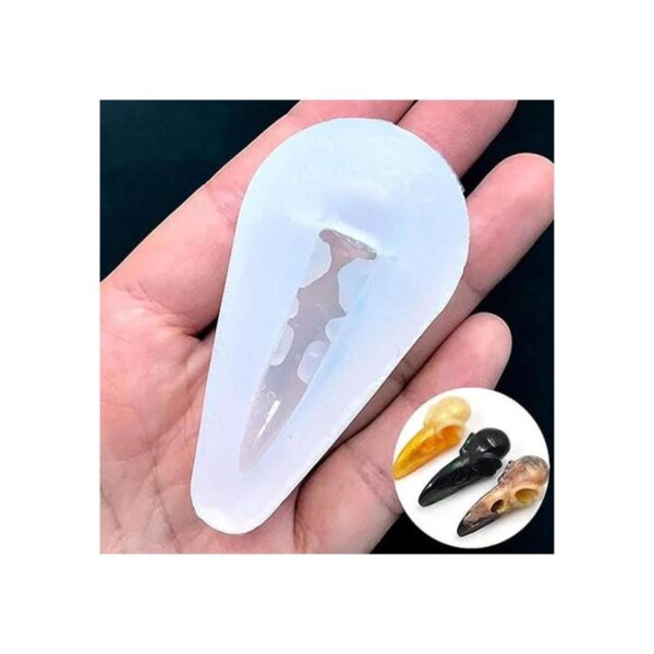 2 moldes de silicona 3D con forma de calavera de cuervo en