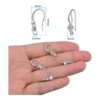 Hmjpng 12 ganchos chapados en plata para arete de