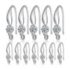 Hmjpng 12 ganchos chapados en plata para arete de