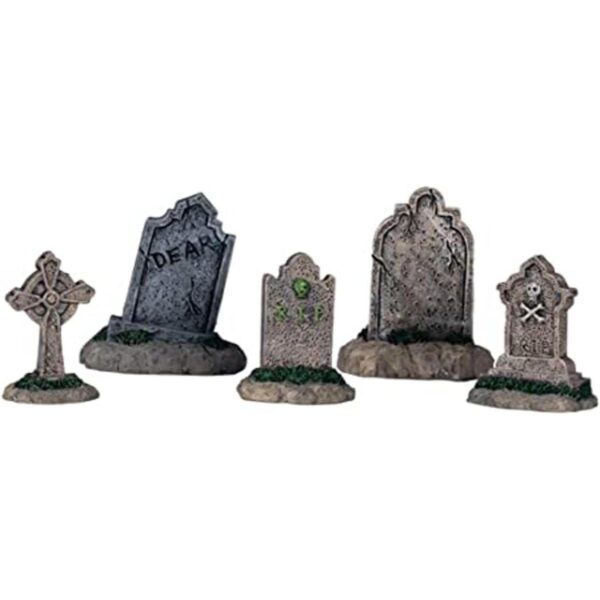 Lemax Halloween Spooky Town Juego de 5 lápidas para cuidad_1