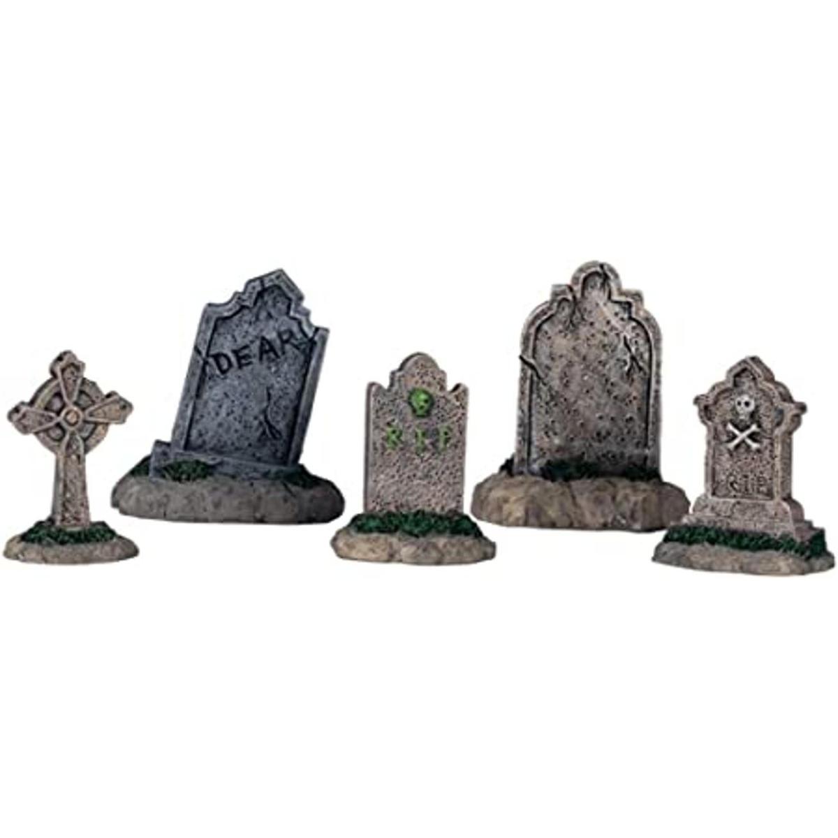 Lemax Halloween Spooky Town Juego de 5 lápidas para cuidad