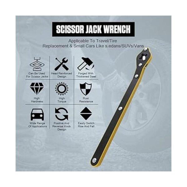 Scissor Llave de gato para automóvil diseño reforzado y_2