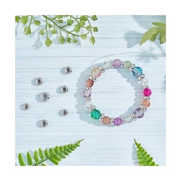 PH PandaHall 30 cuentas deslizantes de acero inoxidable
