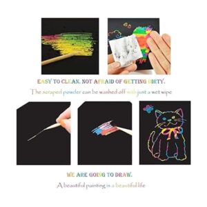 MBJRFU Libros de arte para raspar para niños papel de