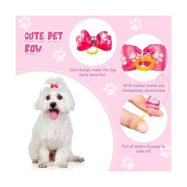 MTLEE 12 piezas pequeñas de pelo de perro arco bandas de