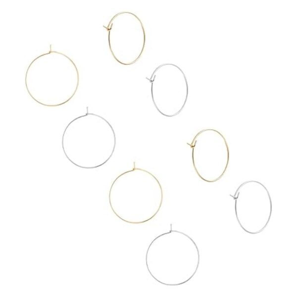 Unicraftale Pendientes de aro de acero inoxidable 304 con