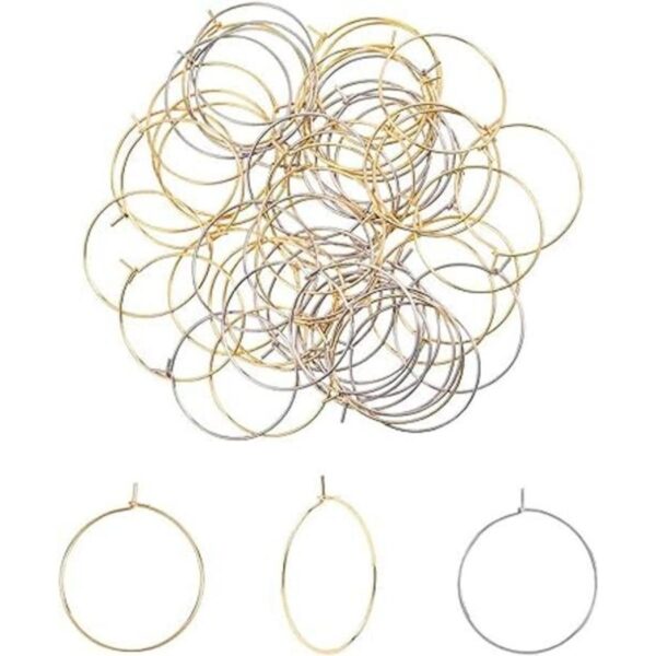 Unicraftale Pendientes de aro de acero inoxidable 304 con