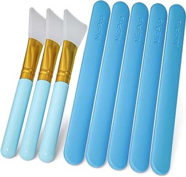 Nicpro 5 palitos de silicona reutilizables para mezclar_1