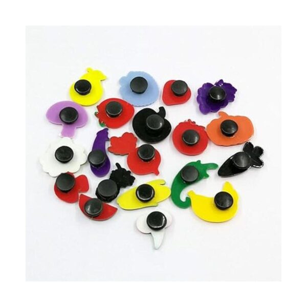 PZRT 50pcs Negro Botones Adornos de Plástico para Encantos_4
