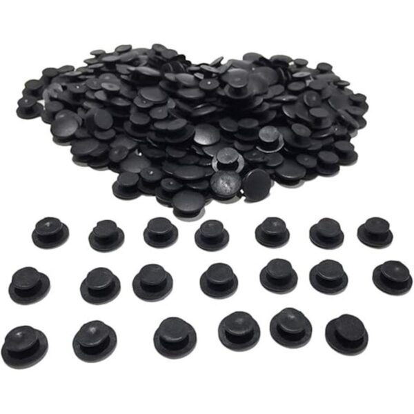 PZRT 50pcs Negro Botones Adornos de Plástico para Encantos_1