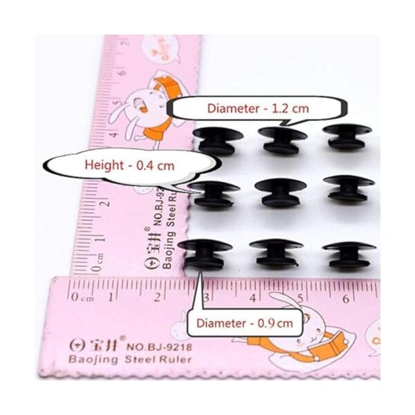 PZRT 50pcs Negro Botones Adornos de Plástico para Encantos_3
