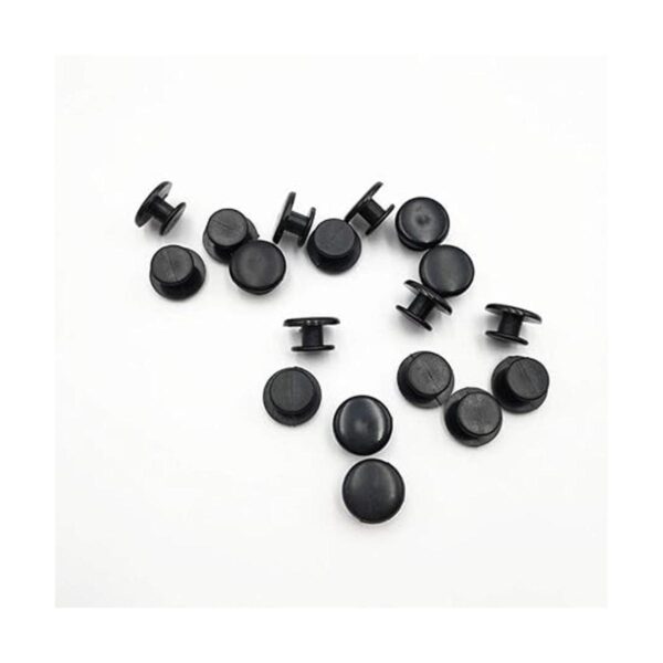 PZRT 50pcs Negro Botones Adornos de Plástico para Encantos_2