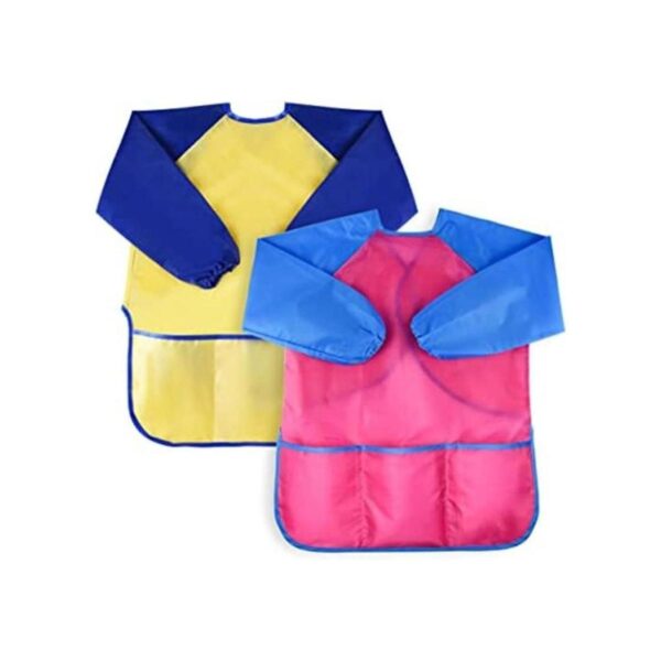 Kuuqa 2 piezas impermeable niños arte bata para niños_1