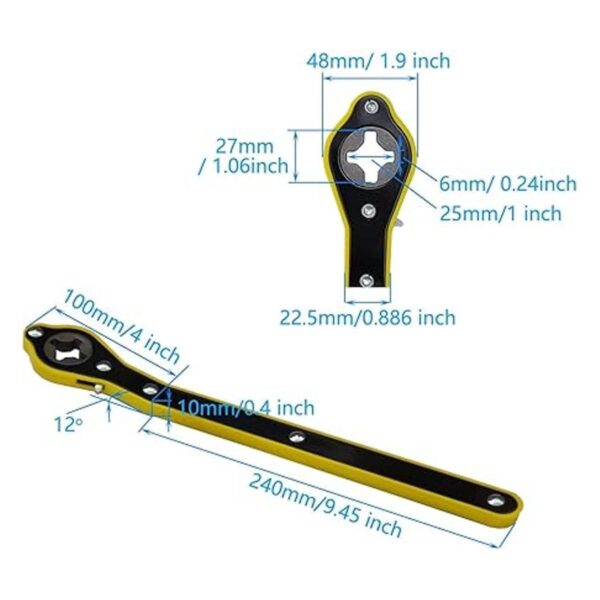 Llave de trinquete giratoria universal de 360 que ahorra_3