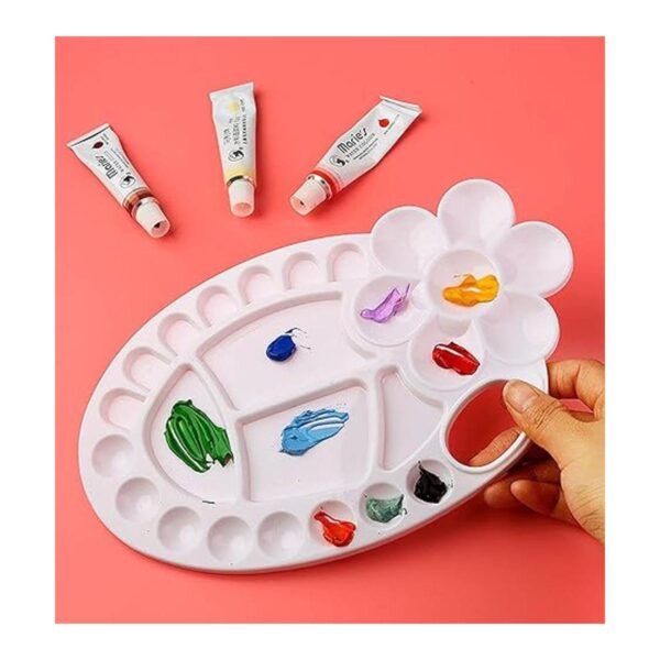Paleta de pintura Molde de resina de silicona ovalada en_5