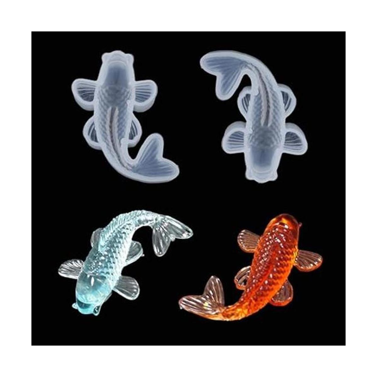 ResinPro 2 moldes de resina de silicona de peces de Koi