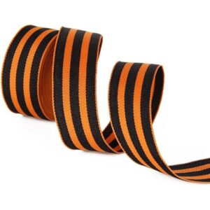 David accessories Cinta de grogrén de rayas naranjas_1