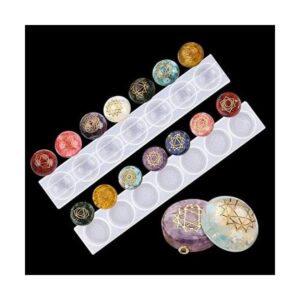 Moldes de resina de 7 piedras de chakras 2 piezas_1