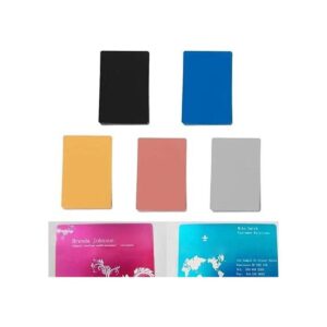 Paquete de 50 tarjetas de visita de metal en blanco de_1